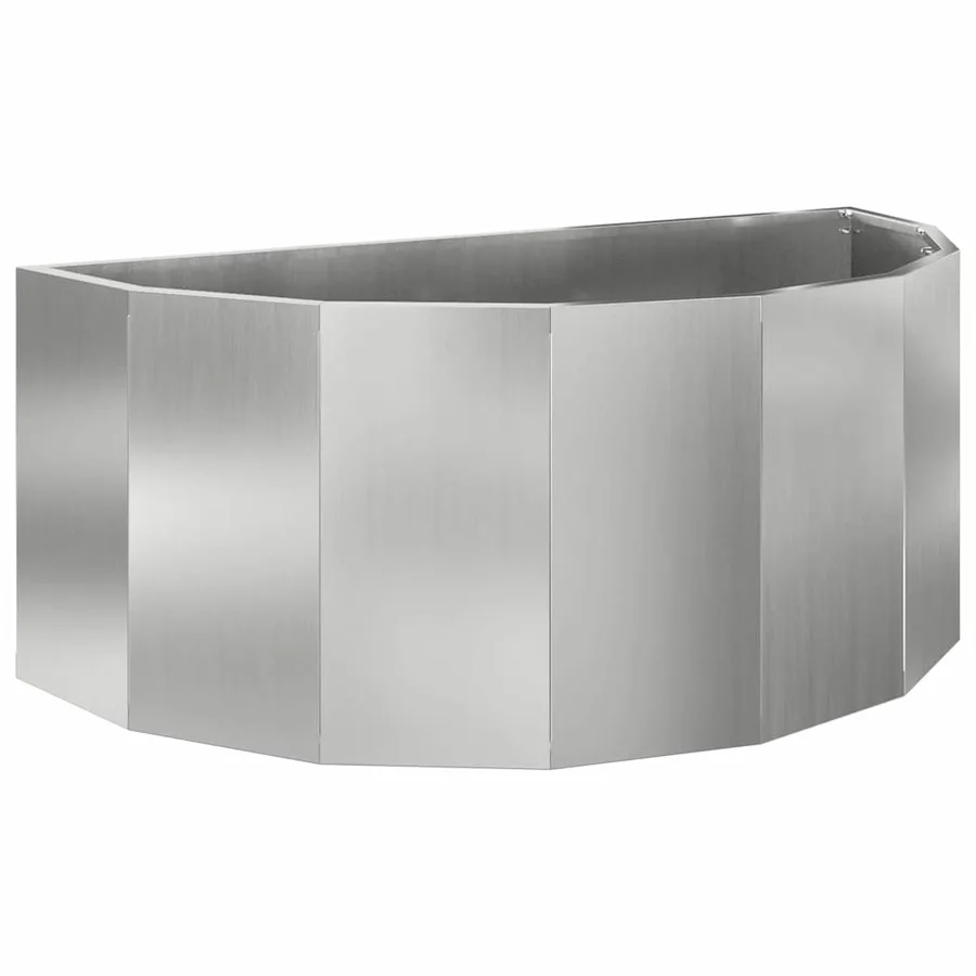 Jardinière Argent 90 x 45 x 35 cm Acier galvanisé - 2