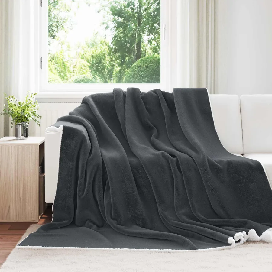 Jeté Gris foncé 240 x 270 cm Toison