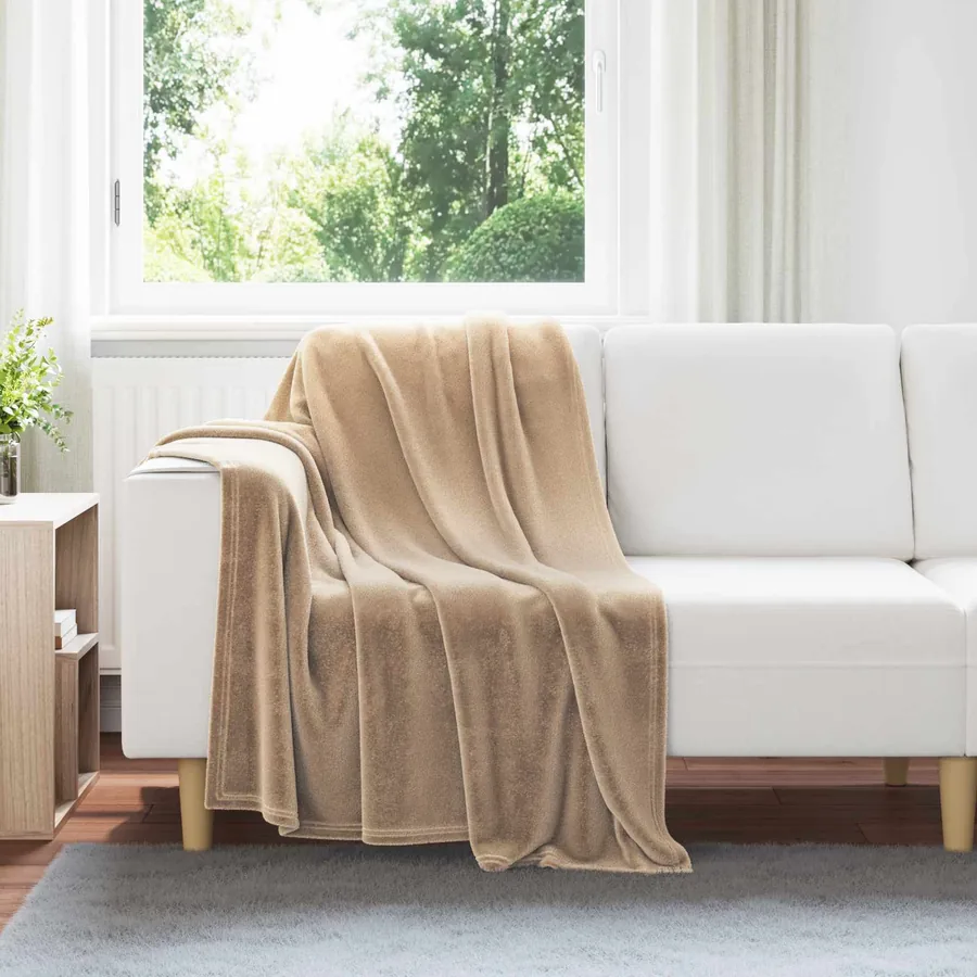 Couvertures à jeter 6 pcs Camel 130 x 150 cm Toison