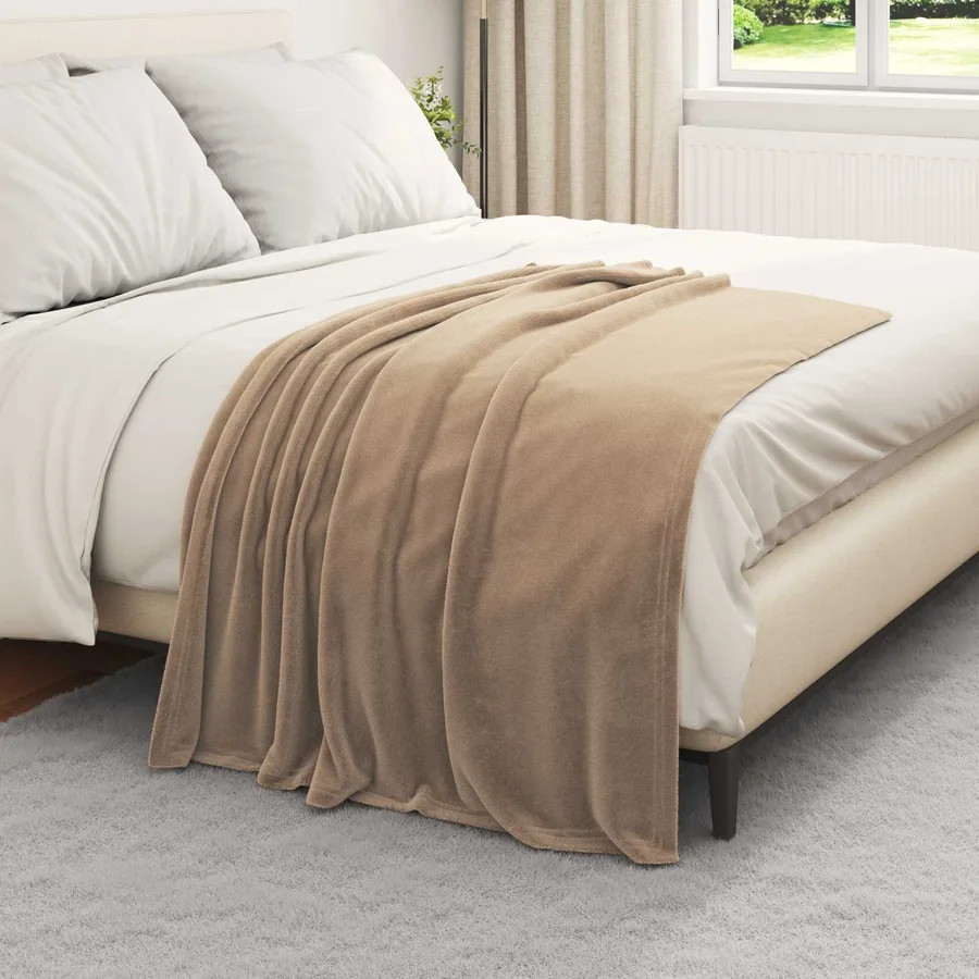 Couvertures à jeter 6 pcs Camel 130 x 150 cm Toison - 3