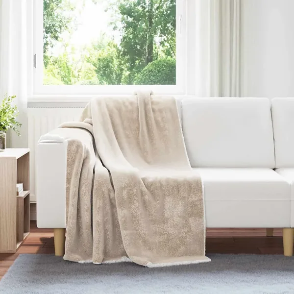 Jeté Beige 130 x 150 cm Toison