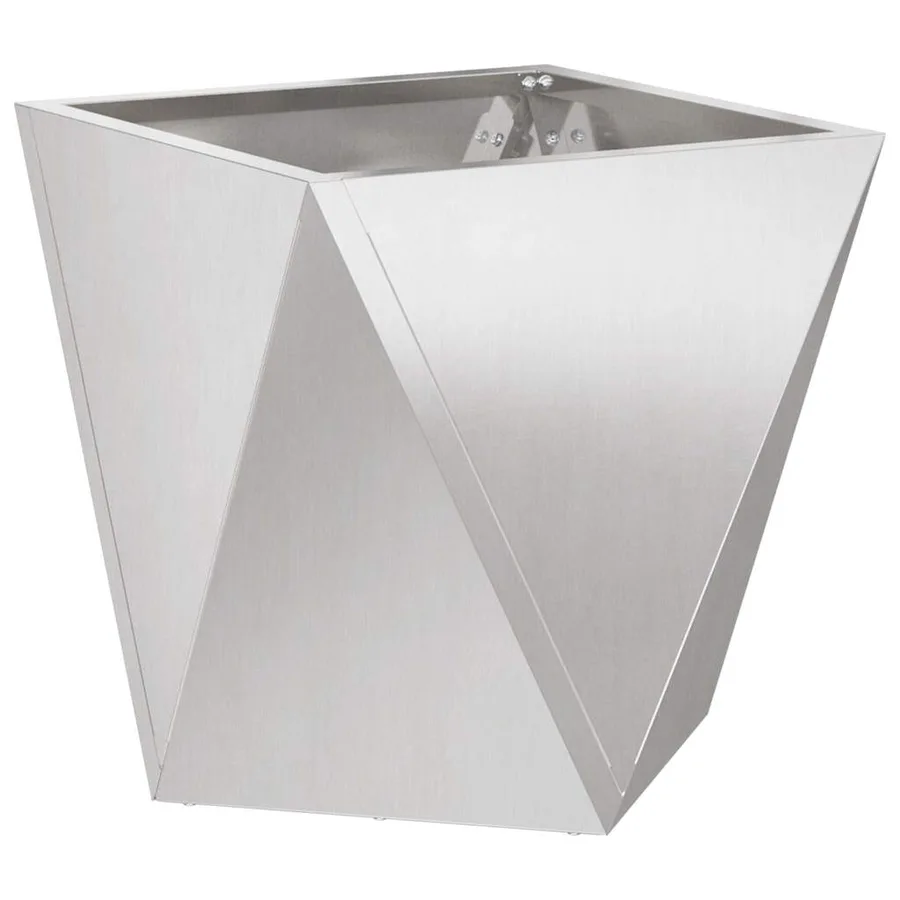Jardinière 2 pc Argent 30 x 30 x 30 cm Acier inoxydable - 5