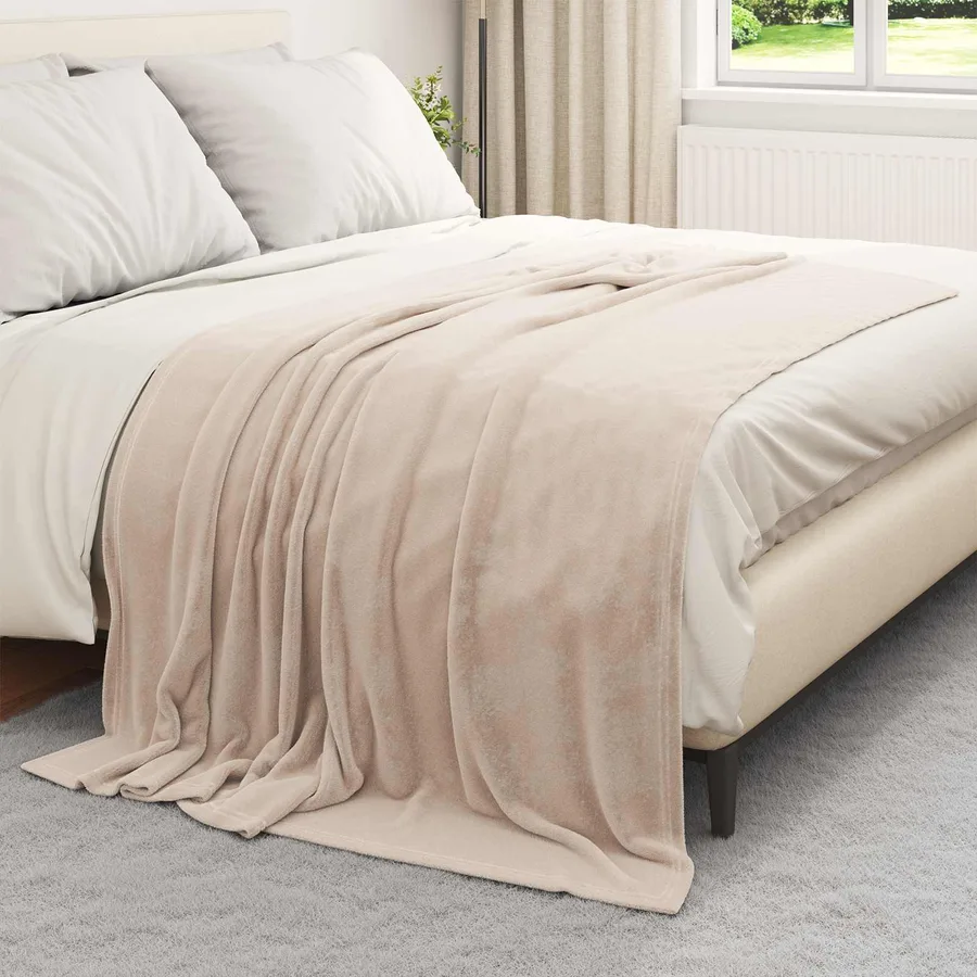 Jeté Beige 150 x 200 cm Toison - 3