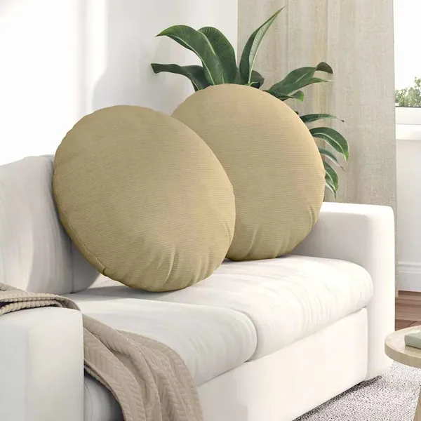 Coussins de siège 2 pcs Vert gris Ø 80 cm