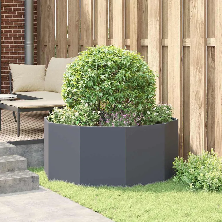 Jardinière Anthracite 120 x 120 x 50 cm Acier - 4