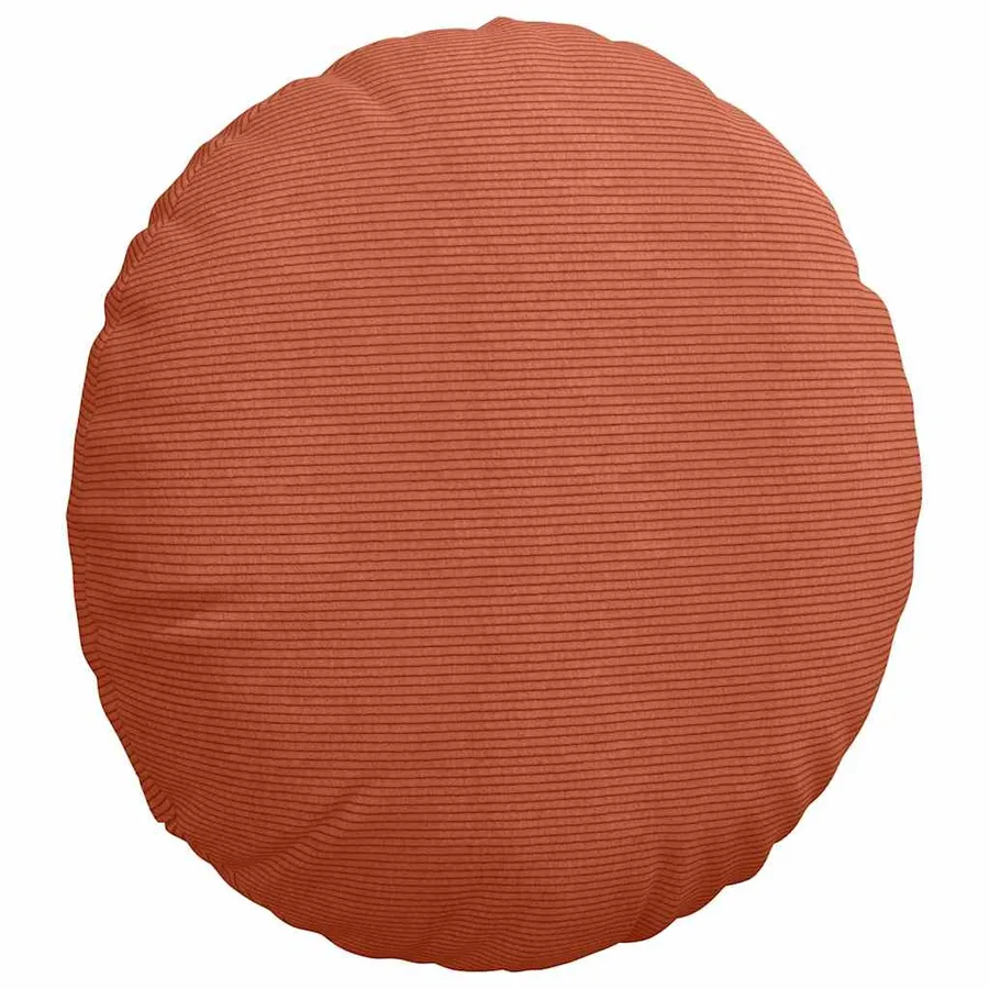Coussins de siège 2 pcs Rouge orange Ø60 x 21 cm - 5