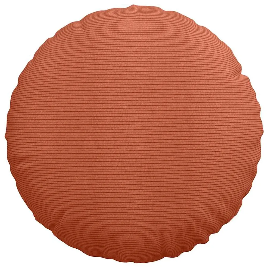 Coussins de siège 2 pcs Rouge orange Ø60 x 21 cm - 6