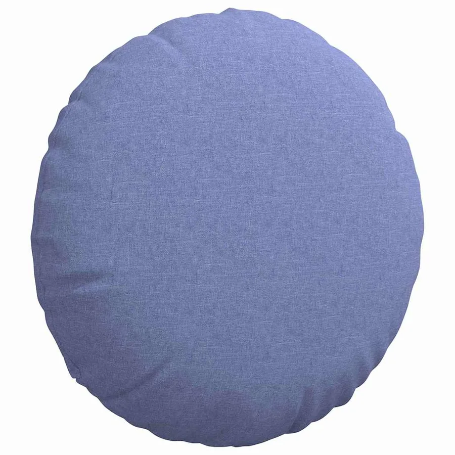 Coussins de siège 2 pcs Bleu denim Ø80 x 29 cm tissu - 5