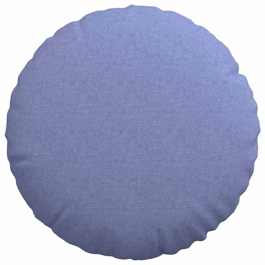 Coussins de siège 2 pcs Bleu denim Ø80 x 29 cm tissu - 6