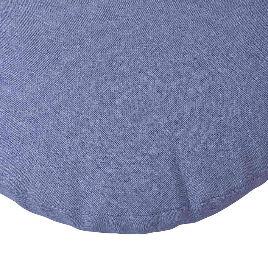 Coussins de siège 2 pcs Bleu denim Ø80 x 29 cm tissu - 7