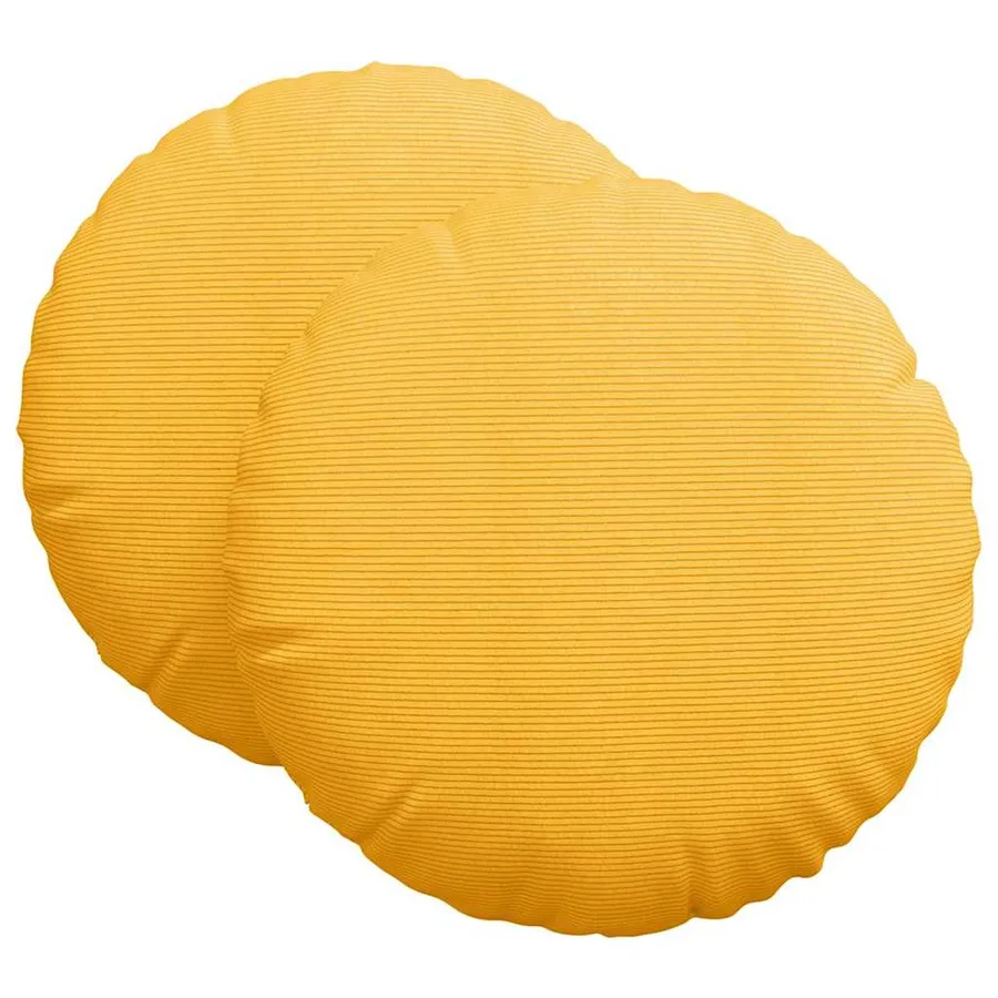 Coussins de siège 2 pcs Jaune clair Ø 80 cm - 2