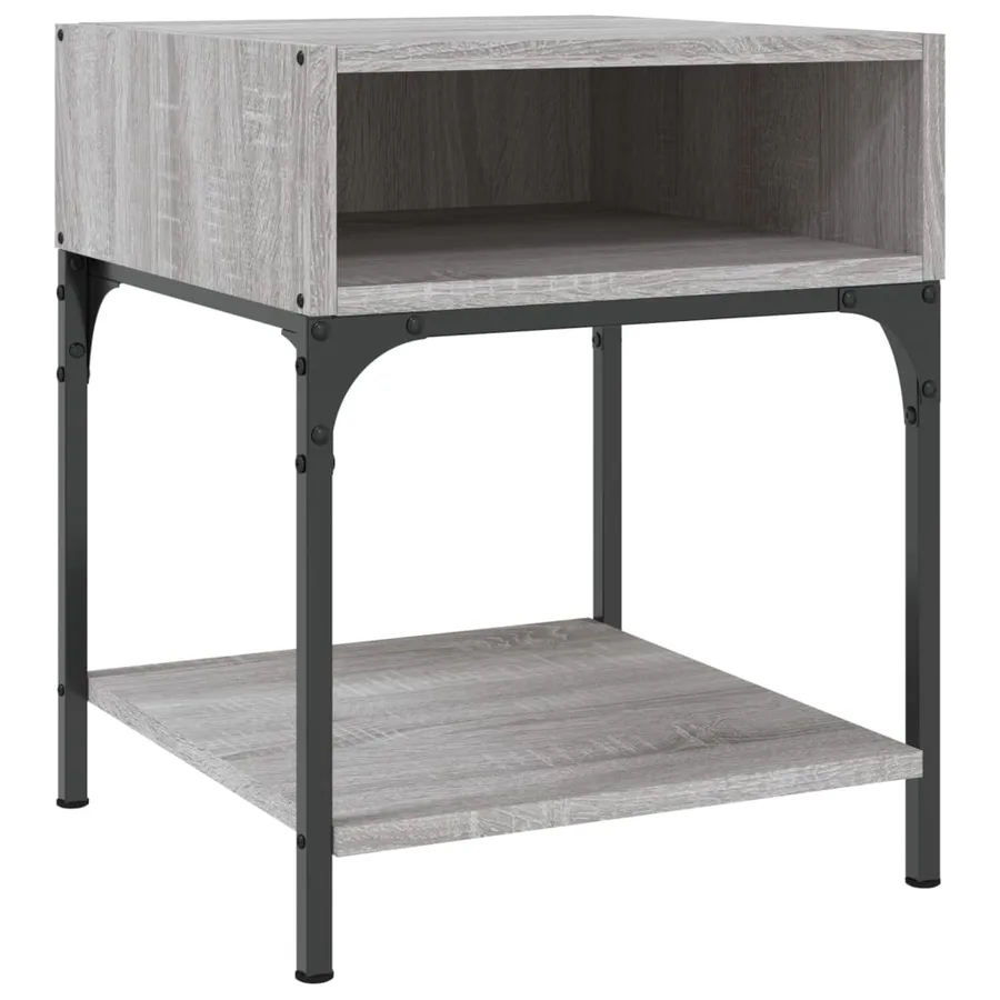 Tables de chevet 2 pcs sonoma gris 40x41x50 cm bois ingénierie - 4