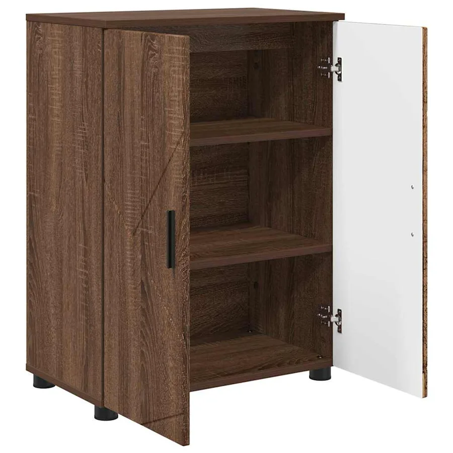 Cabinet de salle de bain avec porte Chêne brun 60 x 35 x 80 cm - 5