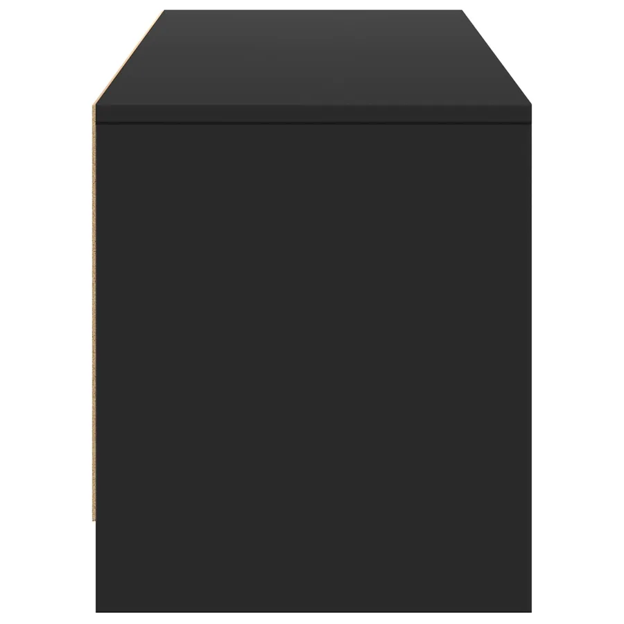 Meuble TV avec LED 165 x 34 x 40 cm Noir Bois d’ingénierie - 7