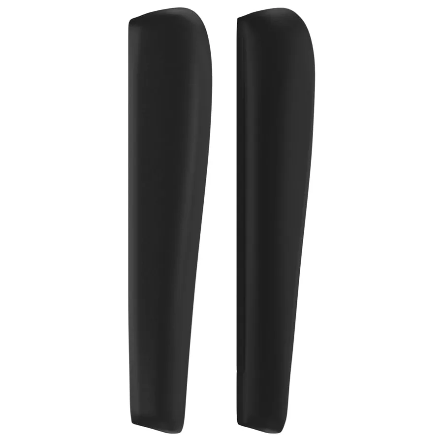 Tête de lit avec oreilles Noir 203x23x118/128 cm Similicuir - 4