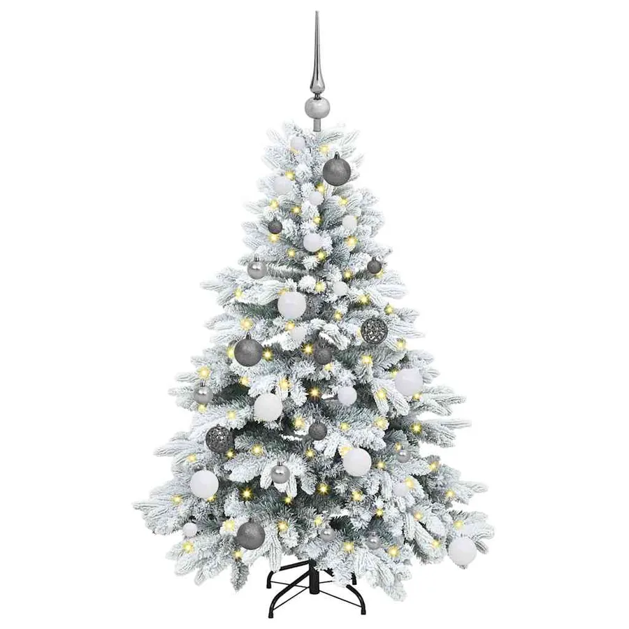 Sapin de Noël artificiel avec 150 LED Blanc 120 cm PE et PVC - 3