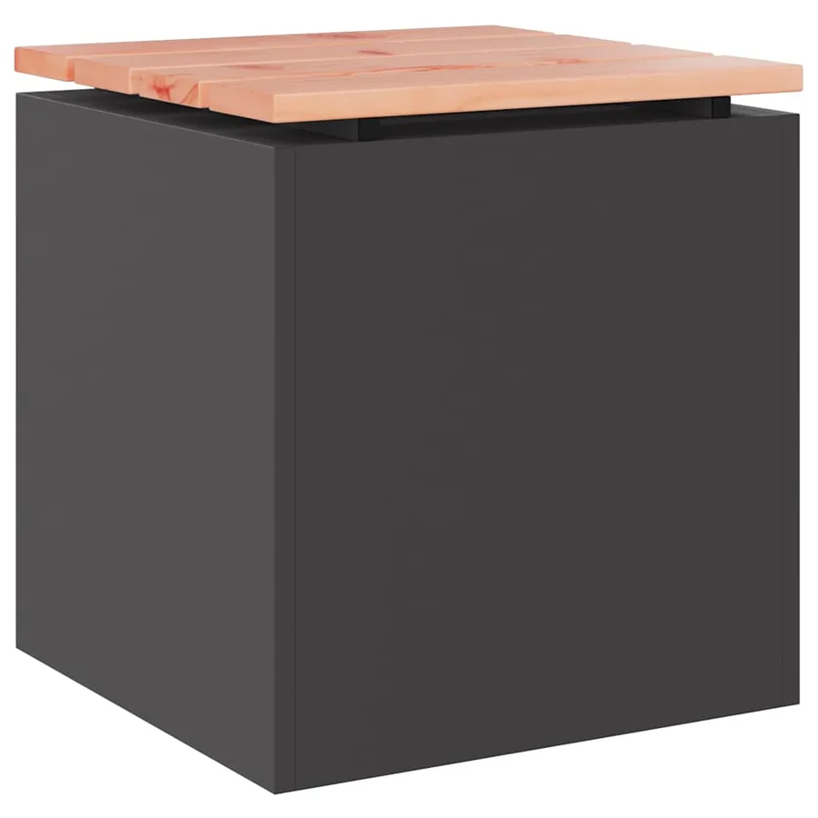 Banc de jardin Noir 40 x 40 x 43 cm Acier - 2