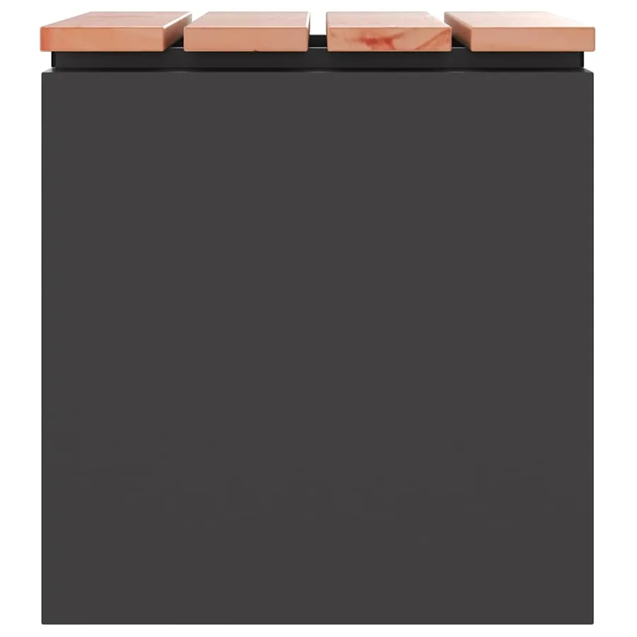 Banc de jardin Noir 40 x 40 x 43 cm Acier - 5