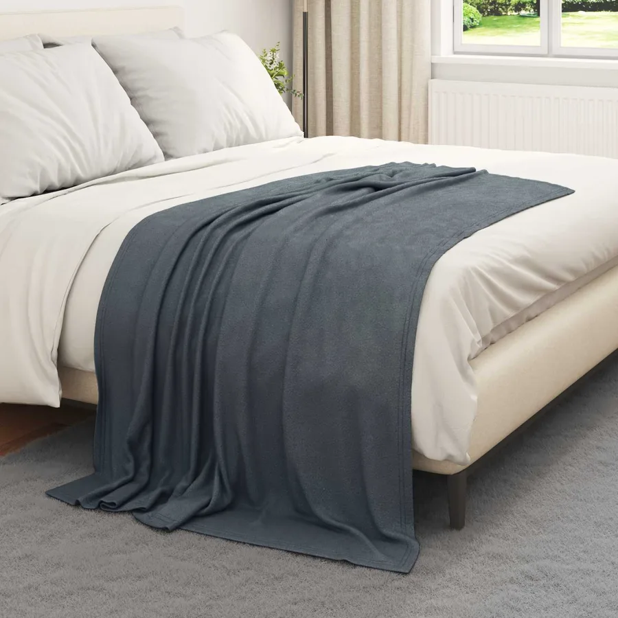 Couvertures à jeter 24 pcs Gris foncé 170 x 130 cm Toison - 3