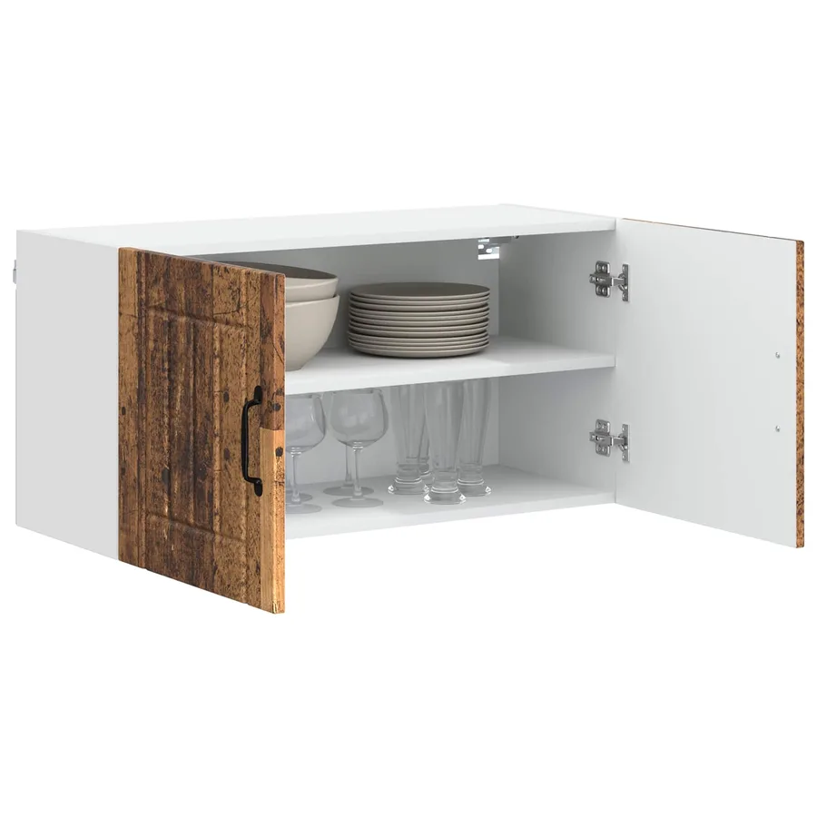 Meuble mural LUCCA Bois ancien 80 x 31 x 40 cm - 3
