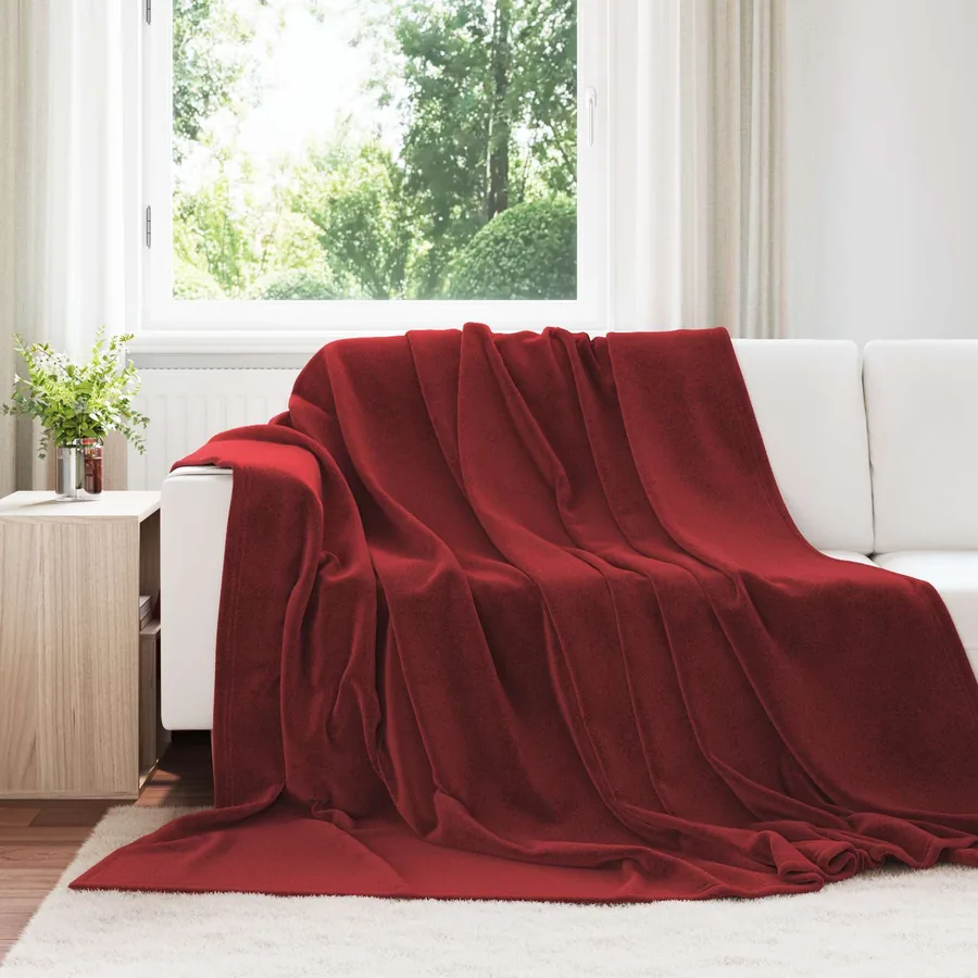 Couvertures à jeter 6 pcs Rouge Bordeaux 240 x 270 cm Toison