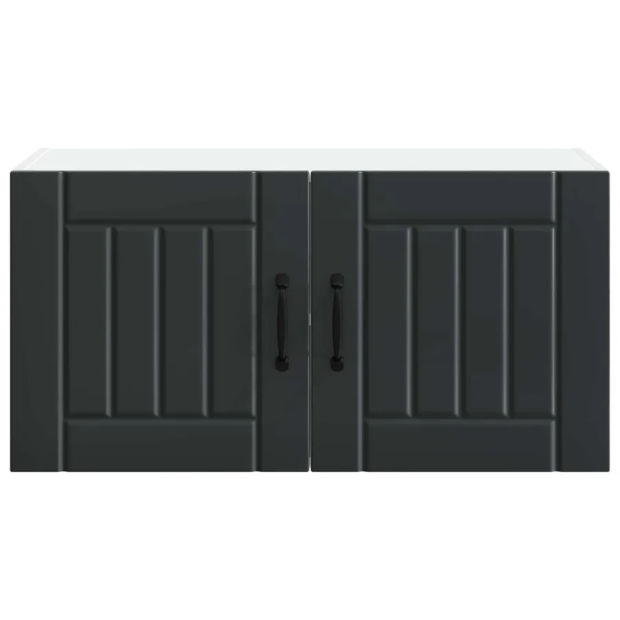 Meuble mural LUCCA Noir 80 x 31 x 40 cm Bois d'ingénierie - 6