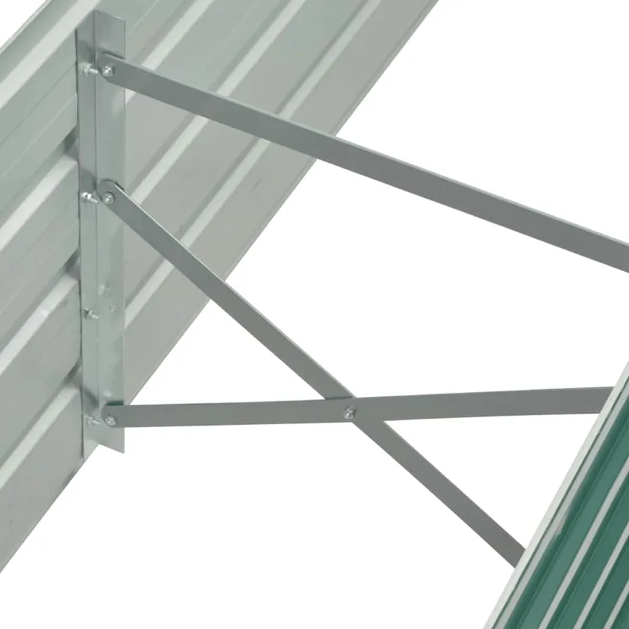 Lit surélevé de jardin Acier galvanisé 160x40x45 cm Vert - 6