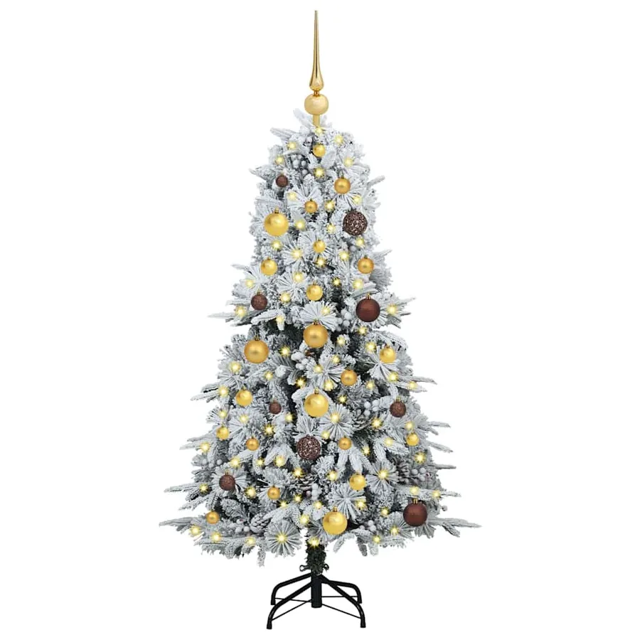 Sapin de Noël Artificiel à Branches Articulées Blanc 150 cm - 3
