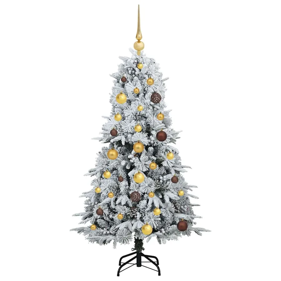 Sapin de Noël Artificiel à Branches Articulées Blanc 150 cm - 4