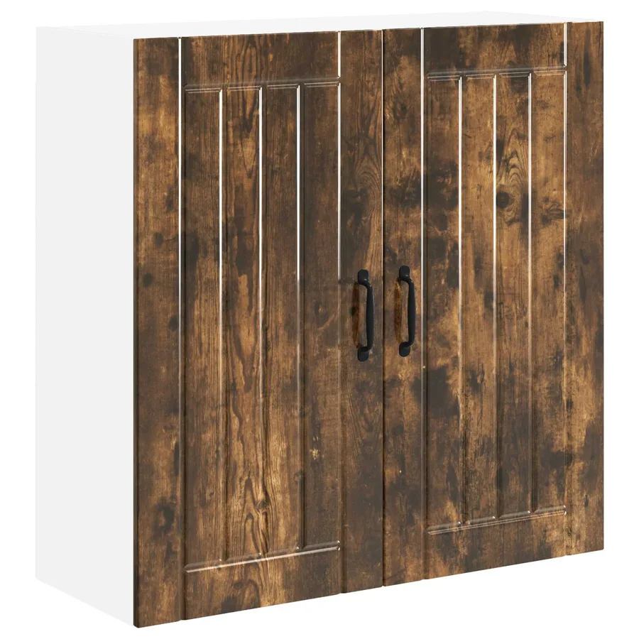 Meuble mural LUCCA Chêne fumé 80 x 31 x 80 cm Bois d'ingénierie - 2