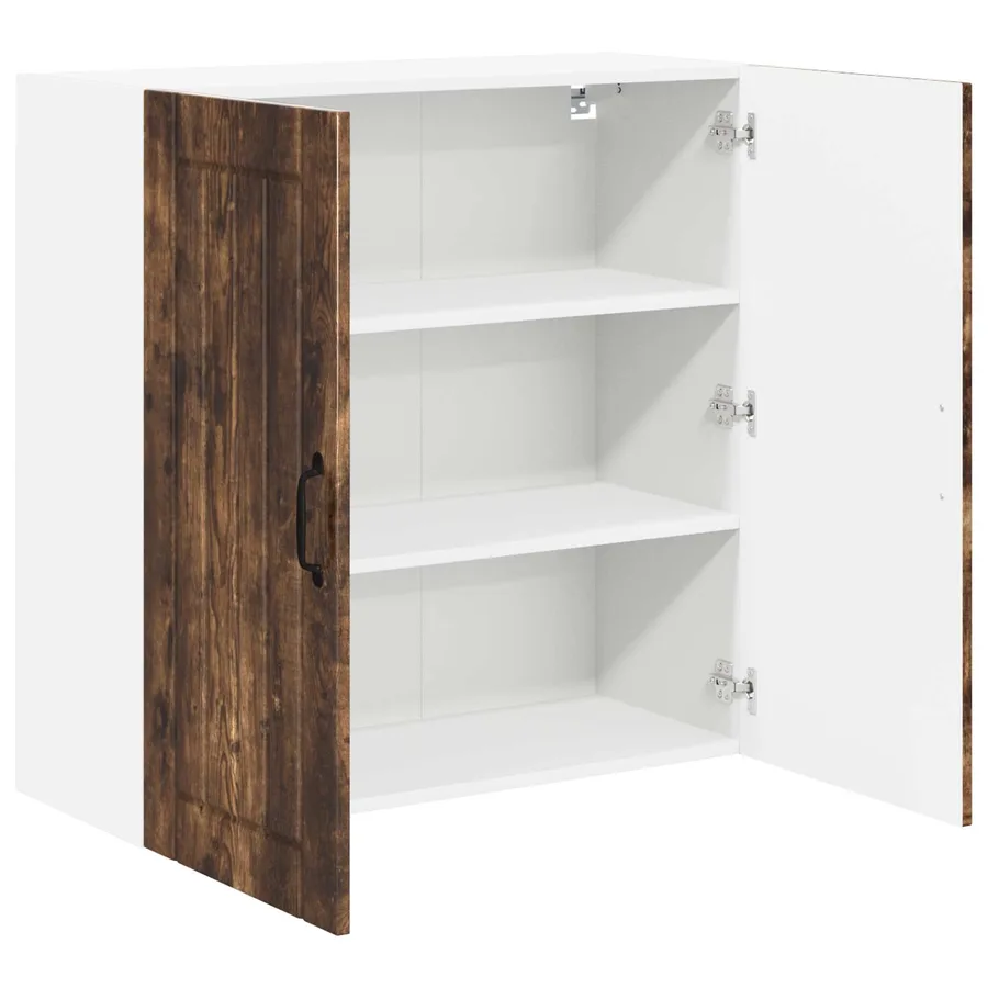 Meuble mural LUCCA Chêne fumé 80 x 31 x 80 cm Bois d'ingénierie - 5