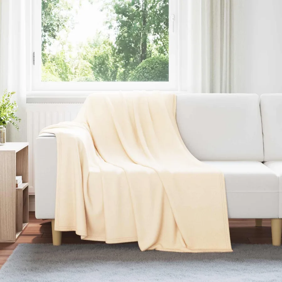 Couvertures à jeter 24 pcs Crème 200 x 150 cm Toison