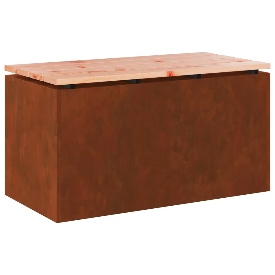 Banc de jardin 2 -Seater 80 x 40 x 43 cm Rouillé Rectangulaire - 2
