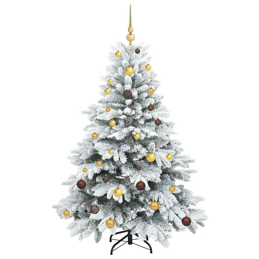 Sapin de Noël artificiel avec 150 LED Blanc 150 cm PE et PVC - 4