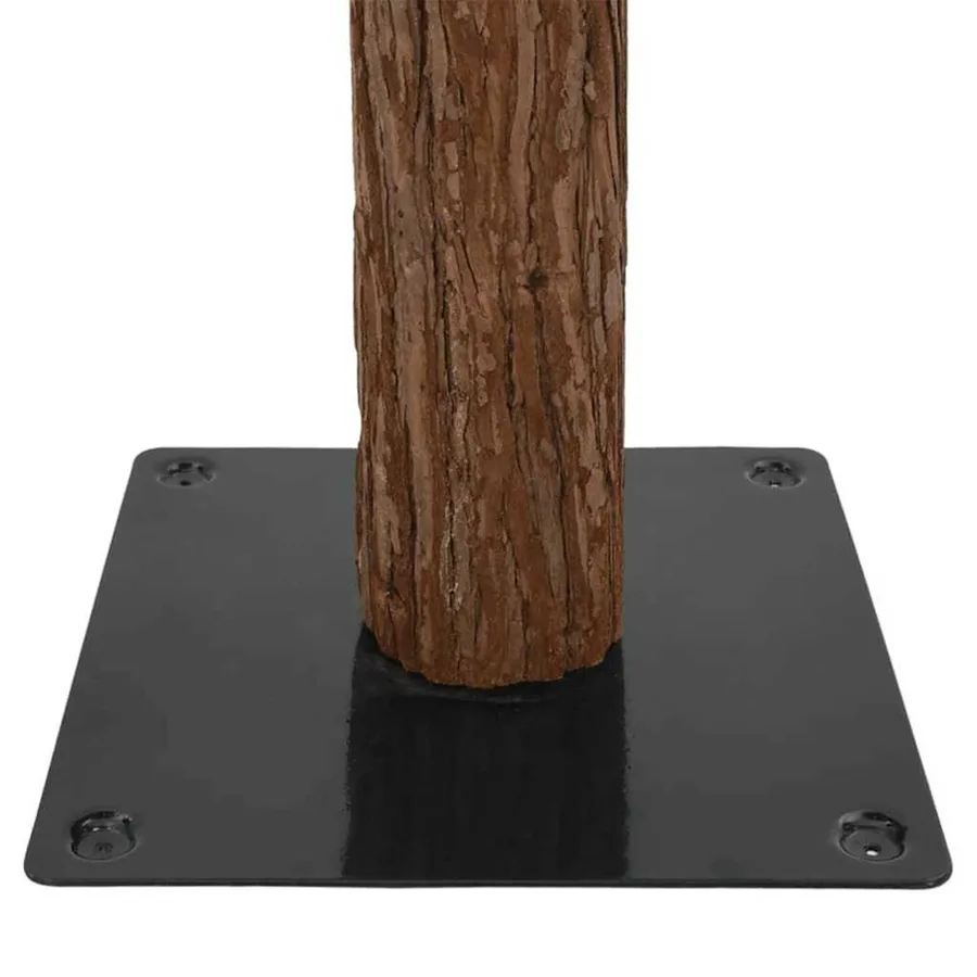 Sapin de Noël mince Vert 210 cm PVC et bois de pin massif - 13