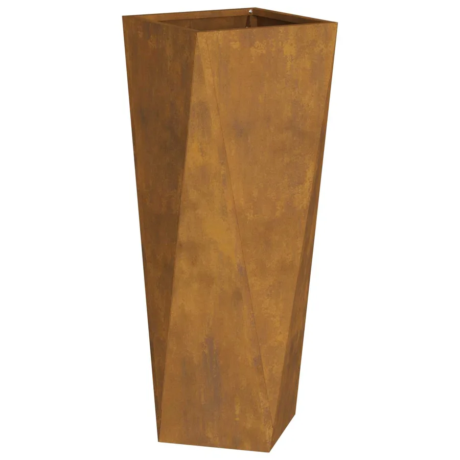 Jardinière 2 pc Rouillé 30 x 30 x 75 cm Acier patiné - 2