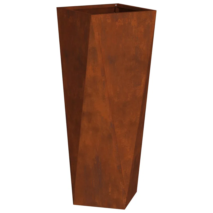 Jardinière 2 pc Rouillé 30 x 30 x 75 cm Acier patiné - 6