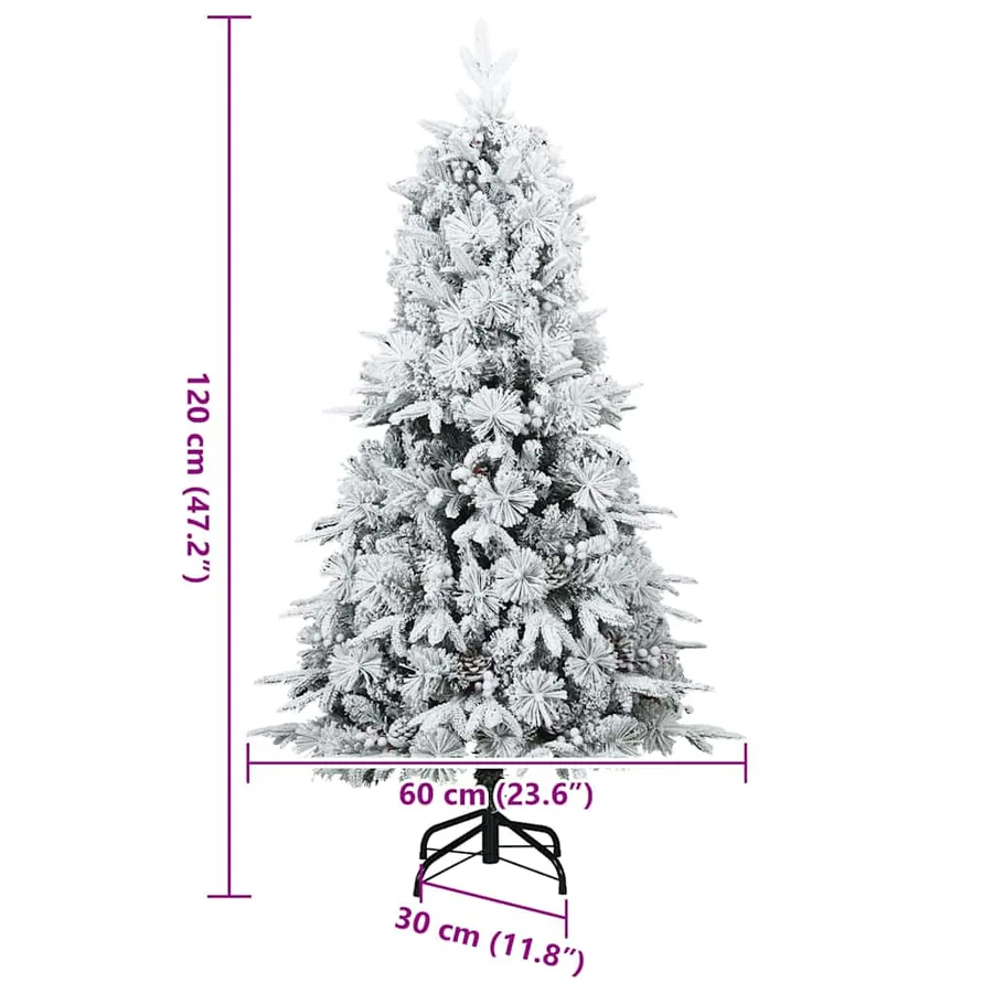 Sapin de Noël Artificiel à Branches Articulées Vert 120 cm - 13