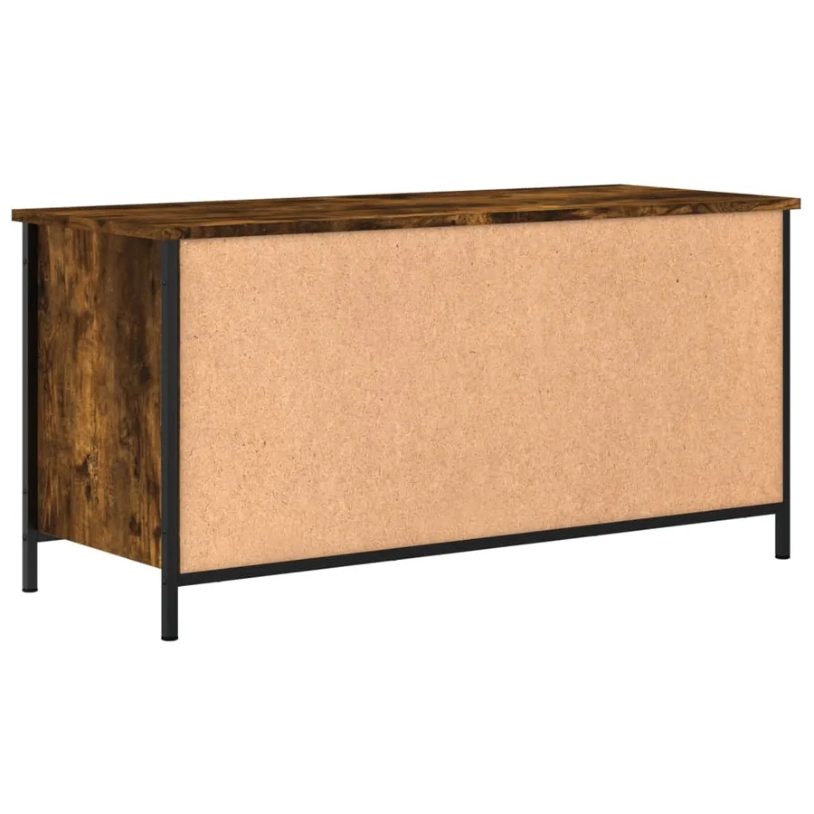 Meuble TV Chêne fumé 100x40x50 cm Bois d'ingénierie - 6