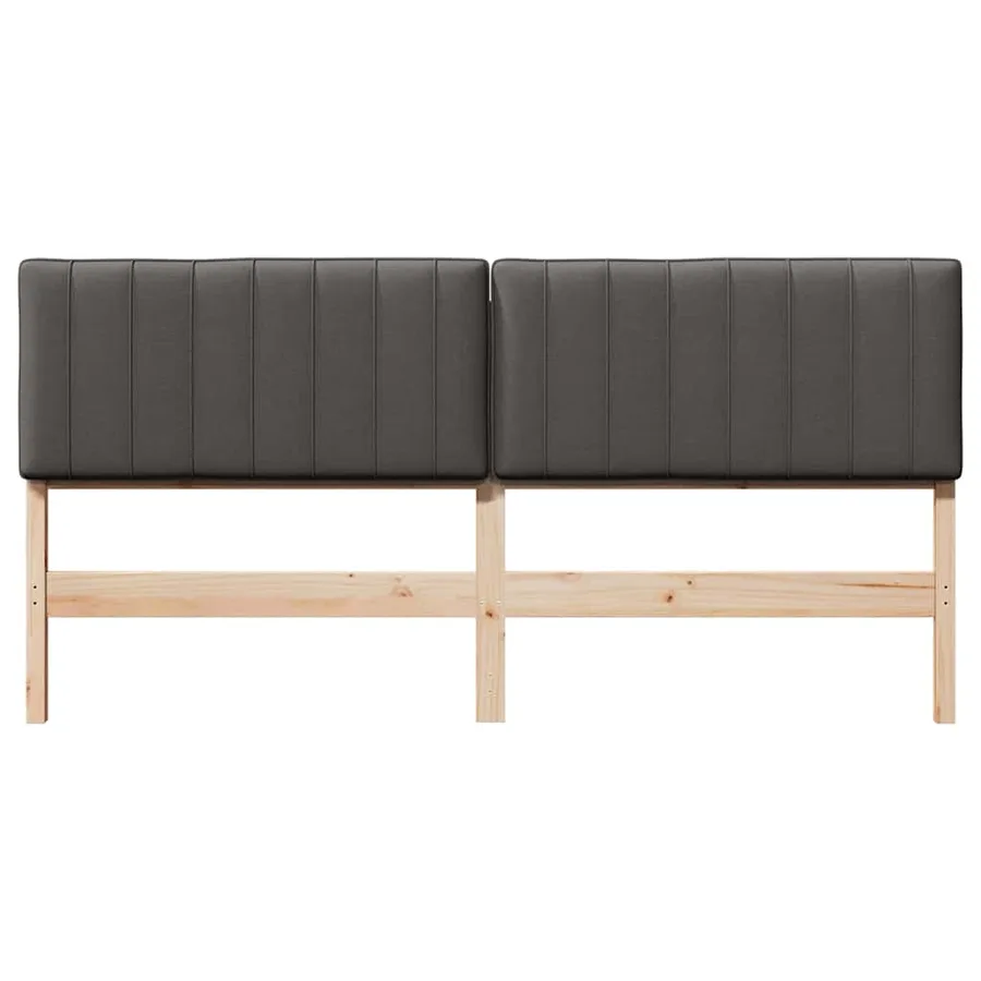Tête de lit capitonnée Brun et gris foncé 180 cm Pin massif - 4