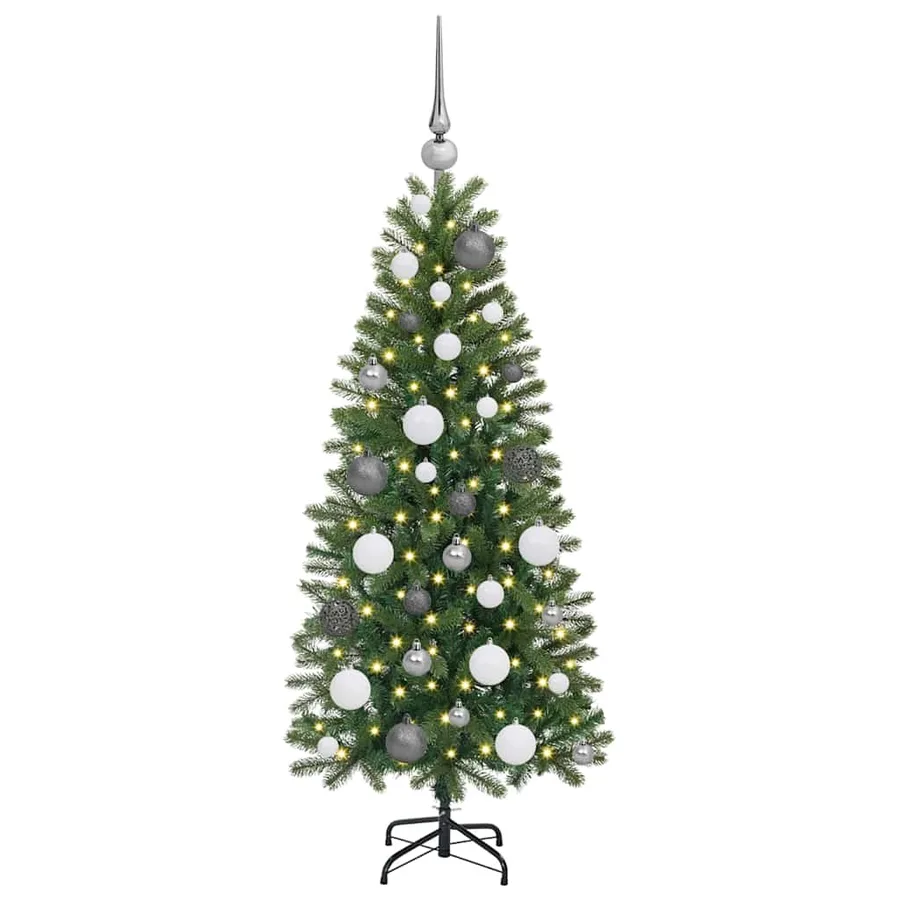 Sapin de Noël artificiel avec 150 LED Vert 120 cm PE et PVC - 3
