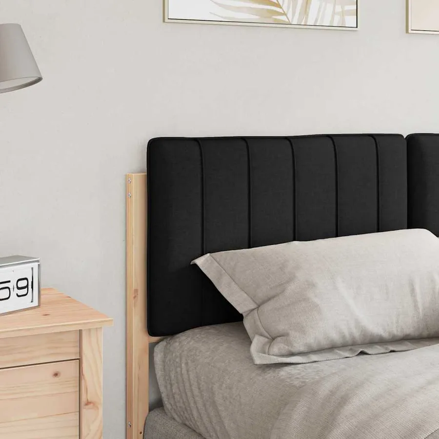 Tête de lit capitonnée Marron et Noir 135 cm Pin massif - 3