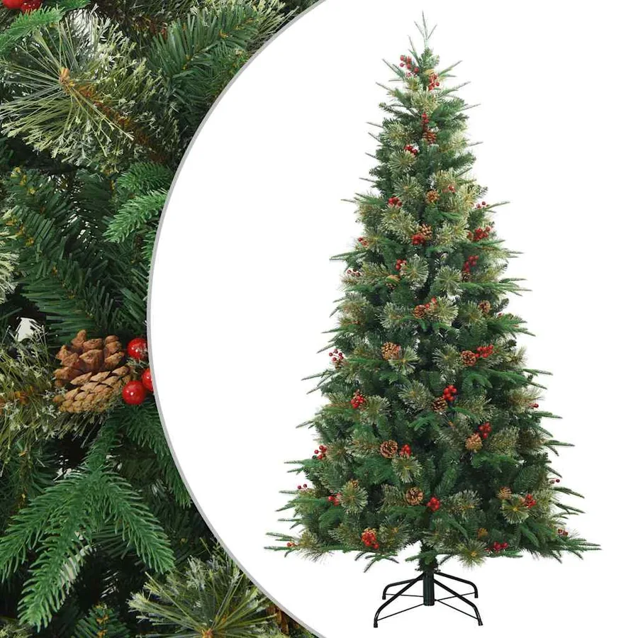 Sapin de Noël Artificiel à Branches Articulées Vert 210 cm - 2