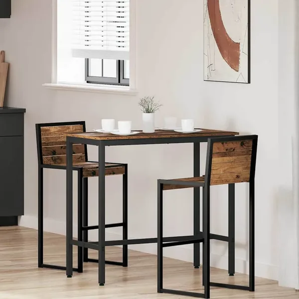table Bois ancien 100 x 50 x 90,5 cm Bois d'ingénierie et acier