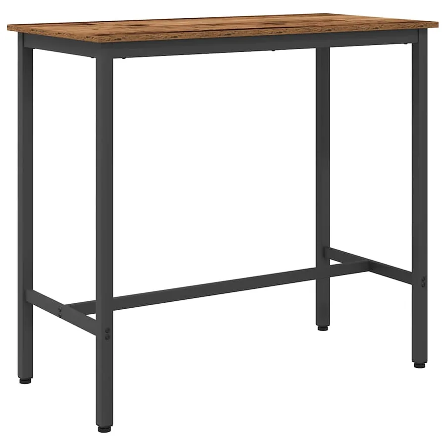 table Bois ancien 100 x 50 x 90,5 cm Bois d'ingénierie et acier - 7