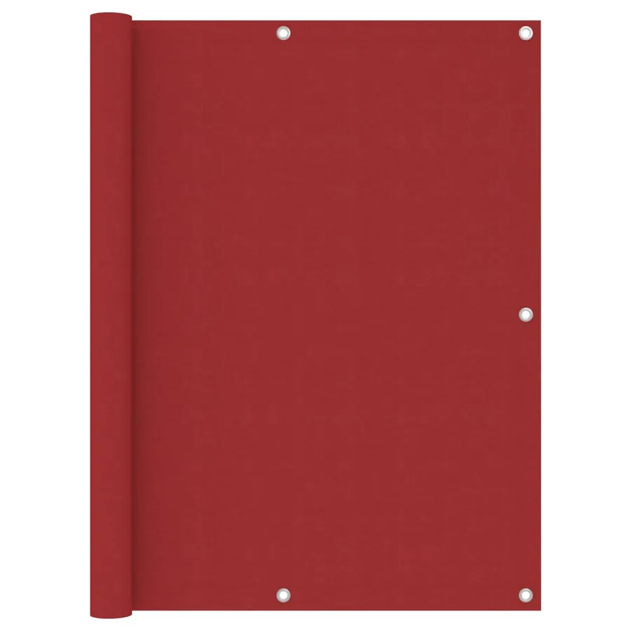 Écran de balcon Rouge 120x500 cm Tissu Oxford