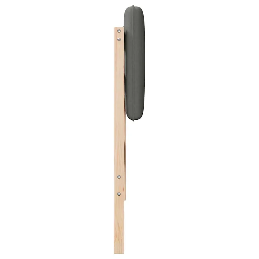 Tête de lit capitonnée Marron et gris clair 90 cm Pin massif - 5