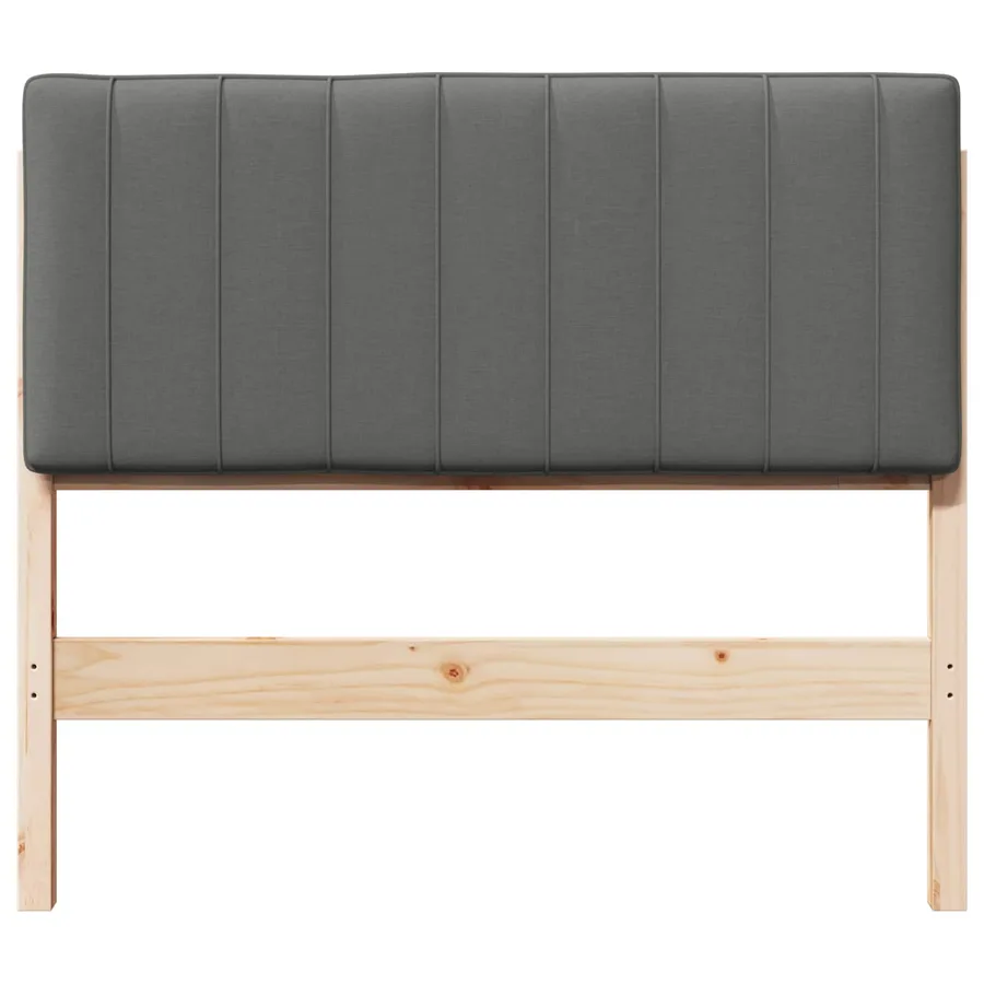 Tête de lit capitonnée Marron et gris clair 100 cm Pin massif - 4