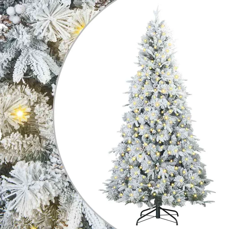 Sapin de Noël Artificiel à Branches Articulées Blanc 180 cm - 2