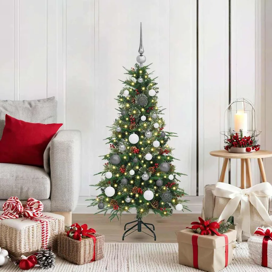 Sapin de Noël Artificiel à Branches Articulées Vert 120 cm